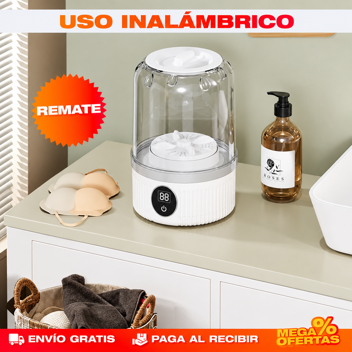Mini Lavadora para Ropa Interior – Lavas los interiores sin esperar a llenar la lavadora